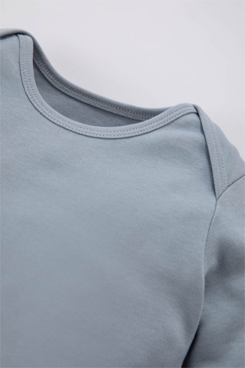 BABY GIRL Light Blue Baby Boy Dinosaur Printed Long Sleeve T-Shirt Jumpsuit 2 Piece Set