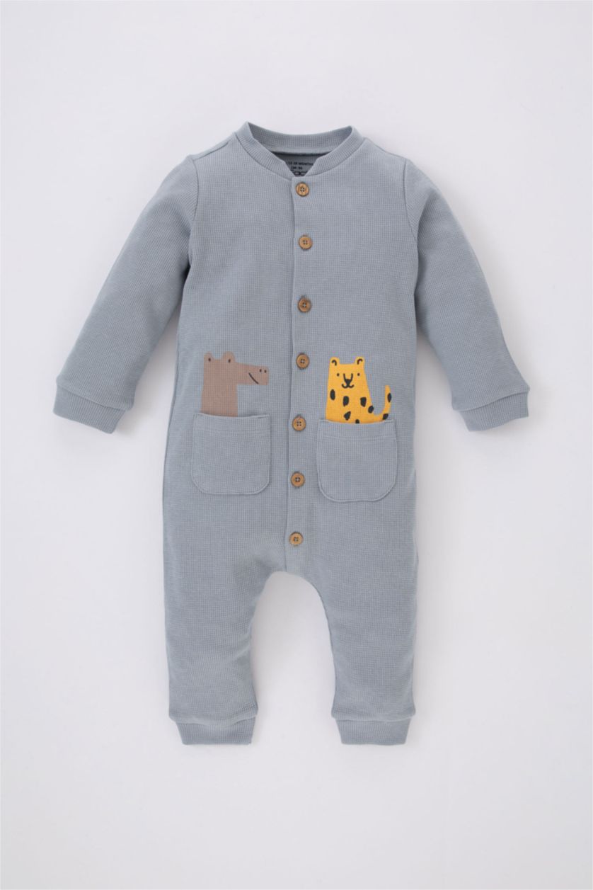 BÉBÉ GARÇON BLEU Clair Combinaison Salopette Imprimé Pour Bébé Garçon