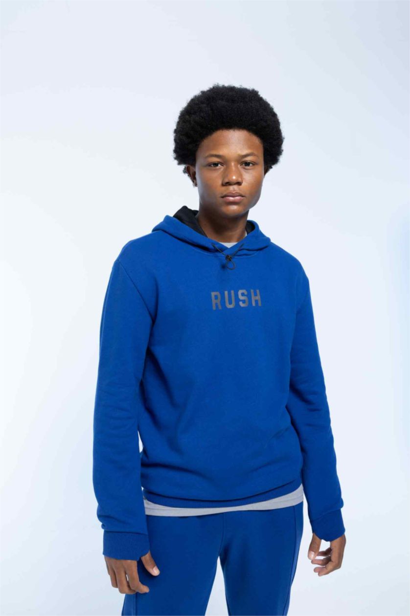 MAN Sax DeFactoFit Standard Fit Thick Hooded Sweatshirt