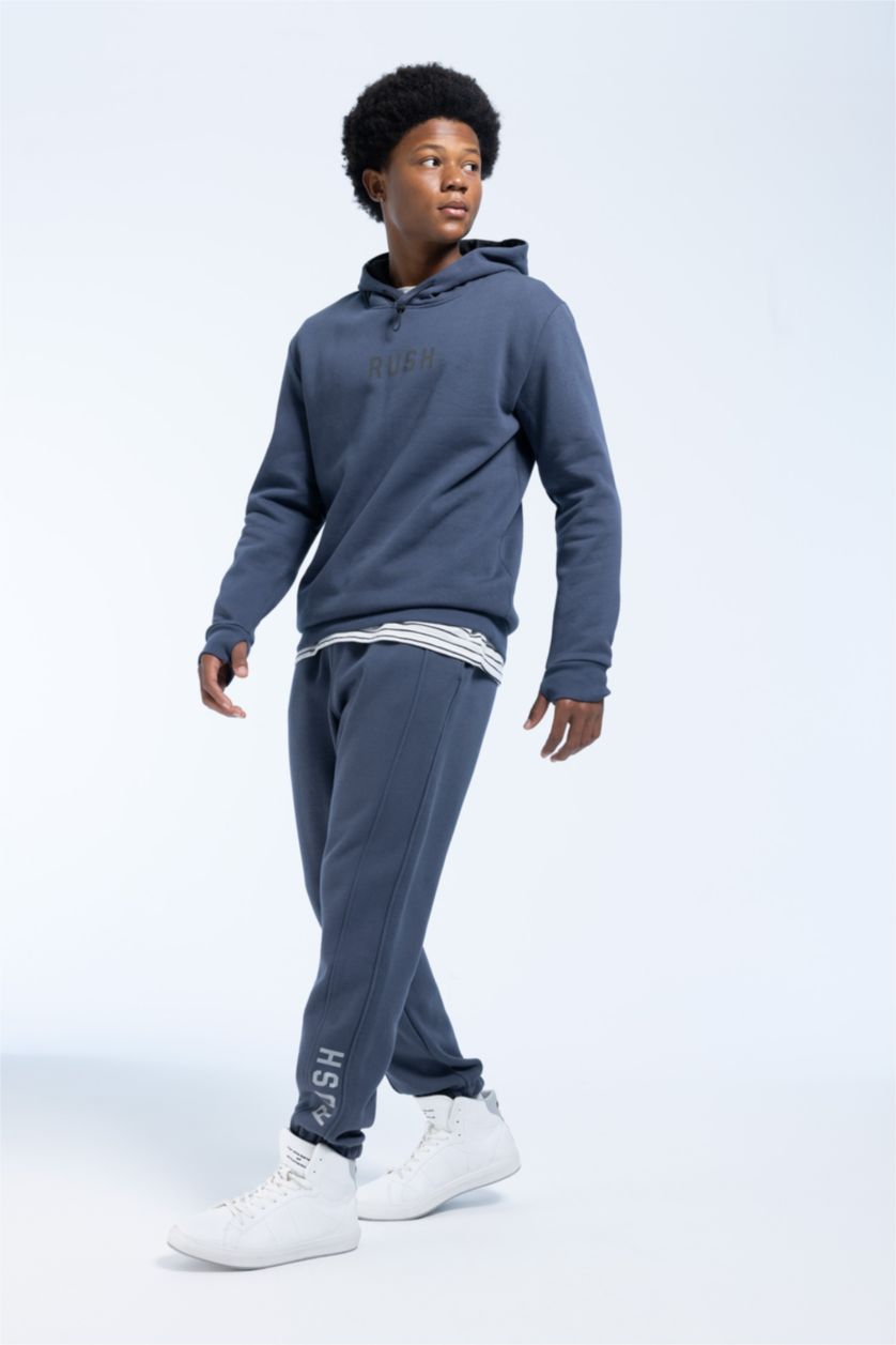 MAN NAVY Standard Fit Double Pocket Elastic Leg Jogger Sweatpants
