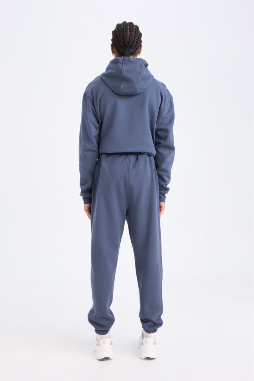 MAN NAVY Standard Fit Double Pocket Elastic Leg Jogger Sweatpants