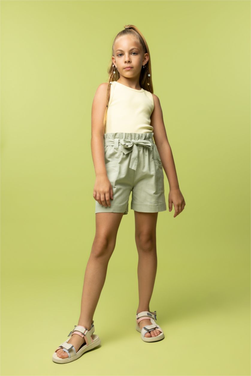 Girls & Teens Light Yellow Girl Regular Fit Camisole Tank Top