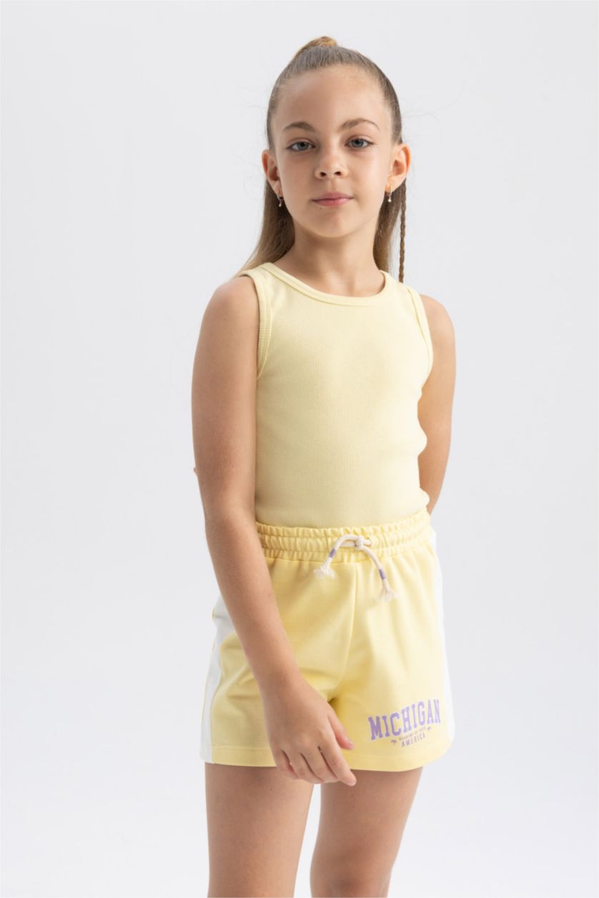 Girls & Teens Light Yellow Girl Regular Fit Camisole Tank Top
