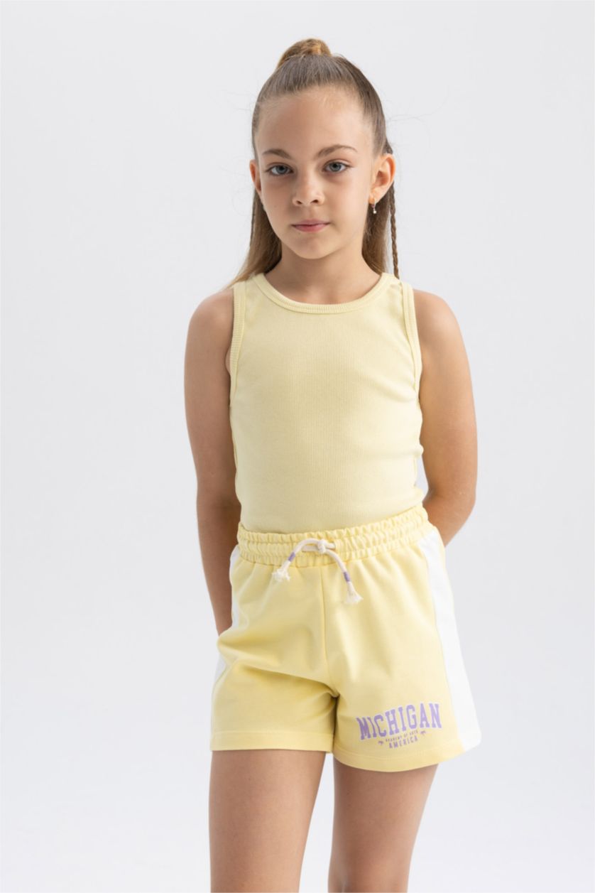 Girls & Teens Light Yellow Girl Regular Fit Camisole Tank Top
