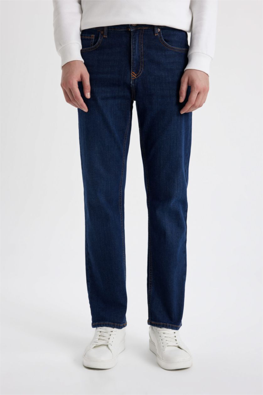 MAN Dark Blue Sergio Regular Fit Trousers