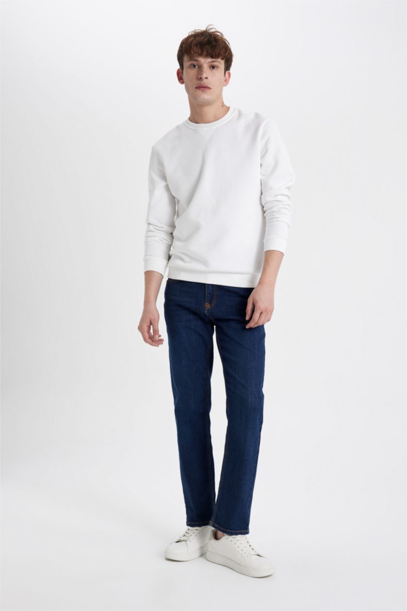 MAN Dark Blue Sergio Regular Fit Trousers
