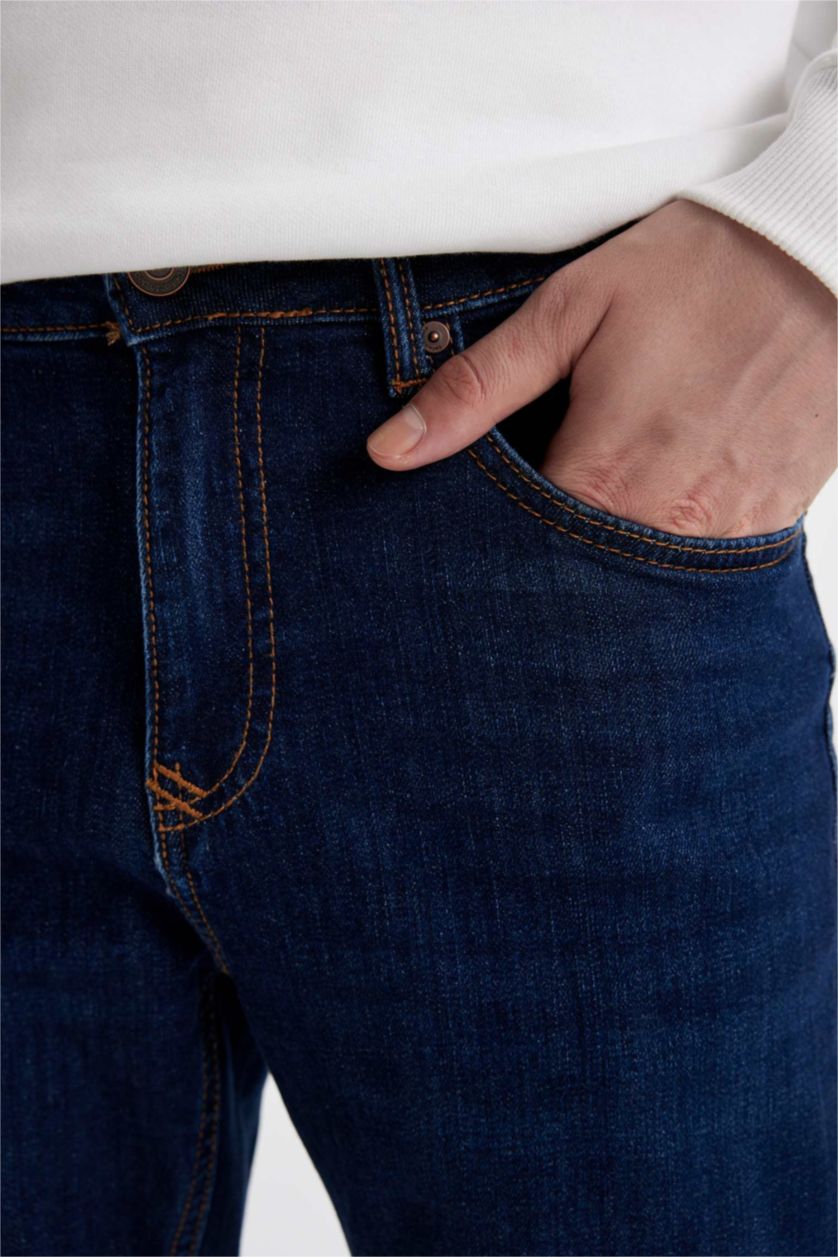 MAN Dark Blue Sergio Regular Fit Trousers