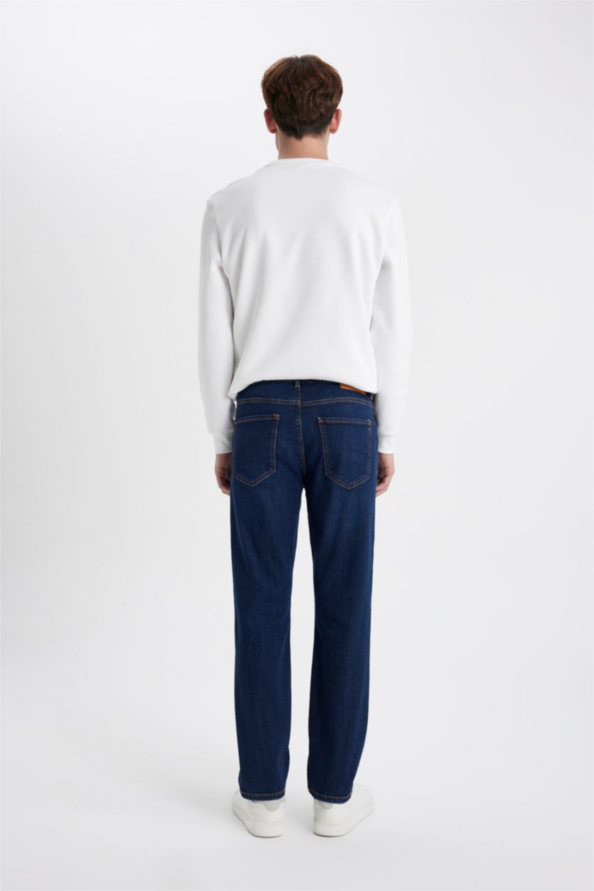 MAN Dark Blue Sergio Regular Fit Trousers