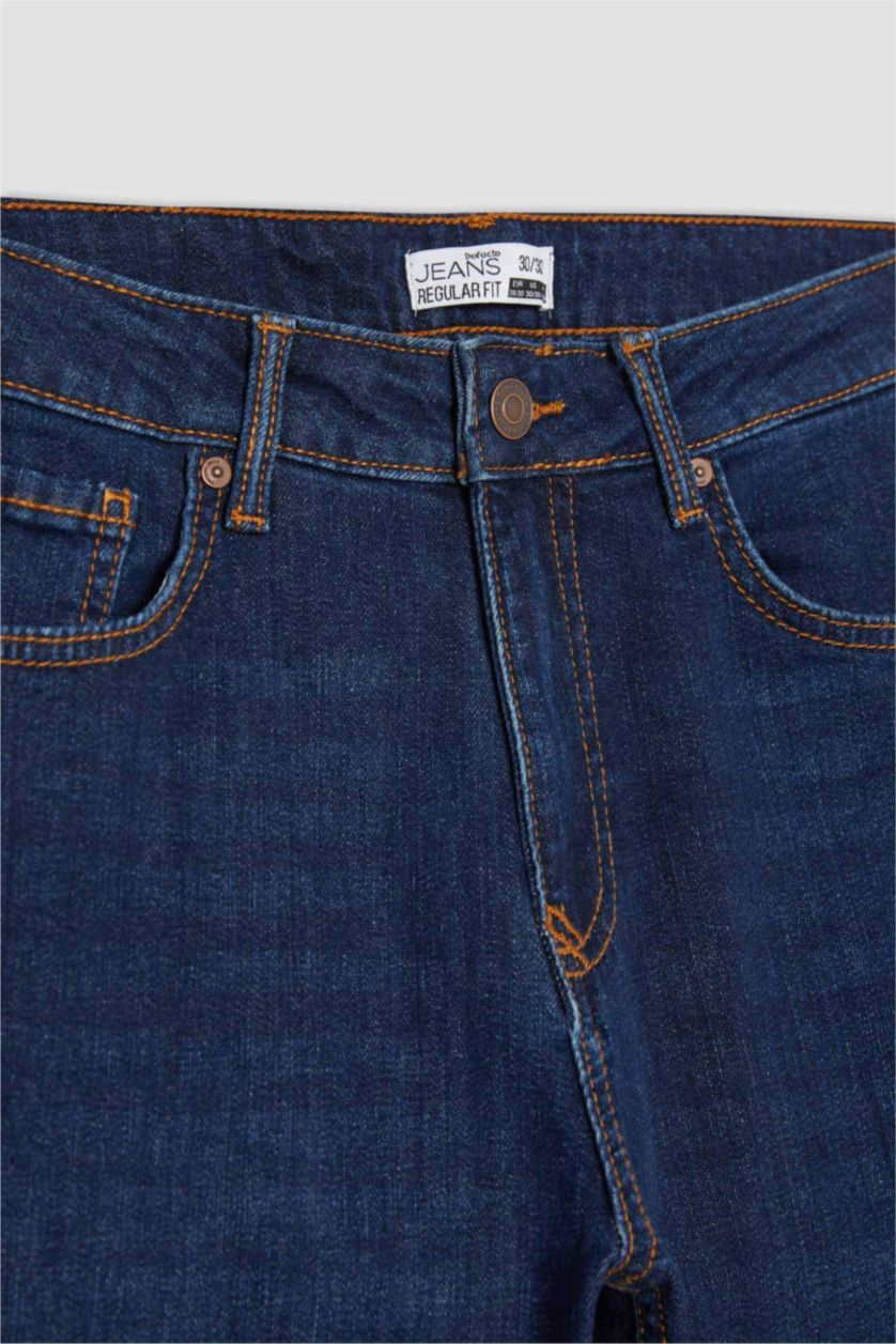 MAN Dark Blue Sergio Regular Fit Trousers