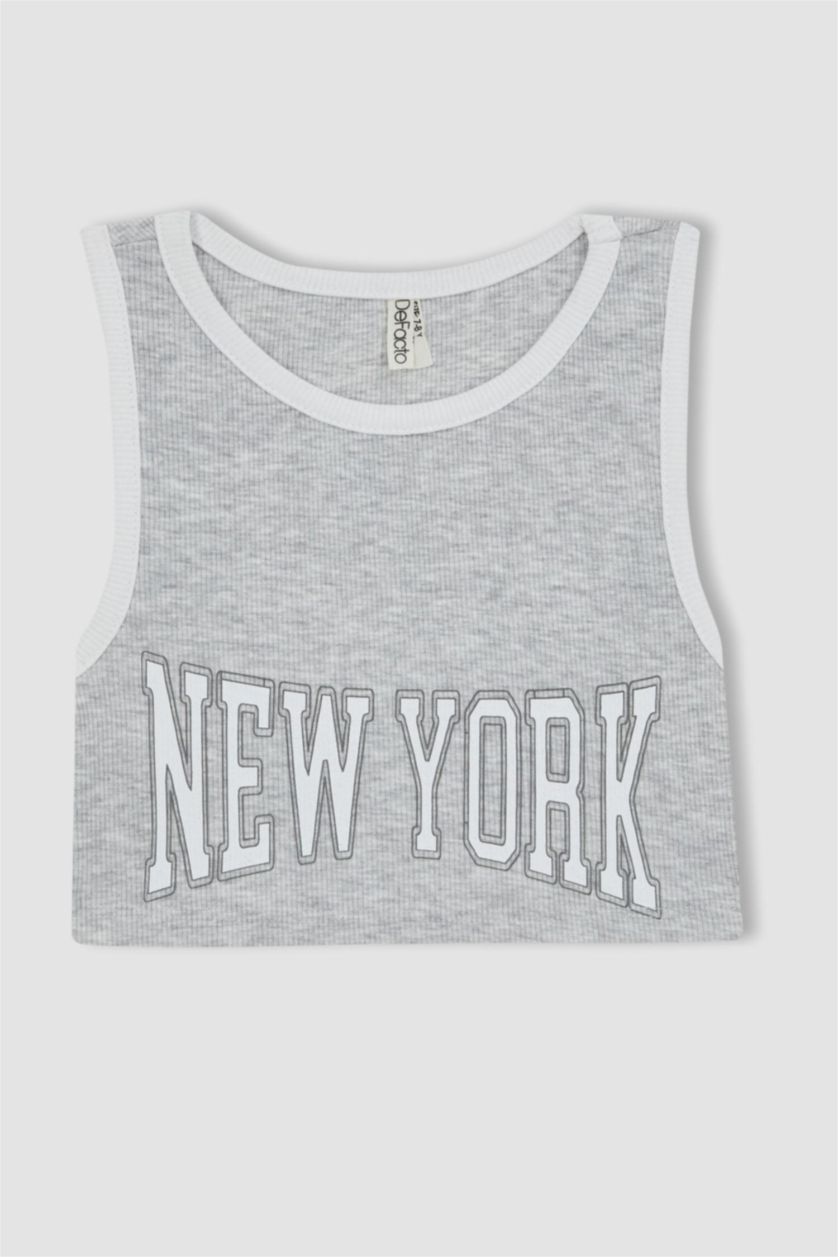 GIRLS & TEENS Grey Melange طقم قصة مريحة