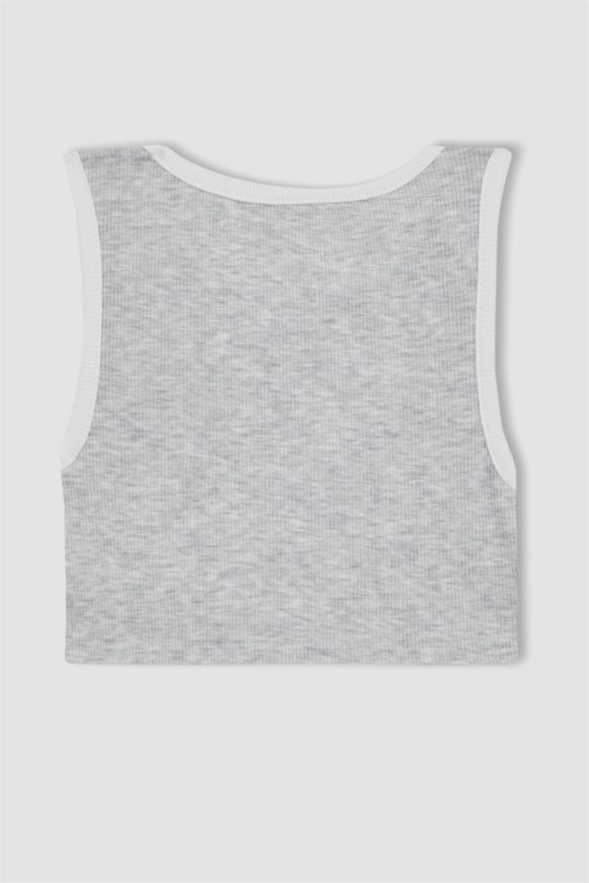 GIRLS & TEENS Grey Melange طقم قصة مريحة