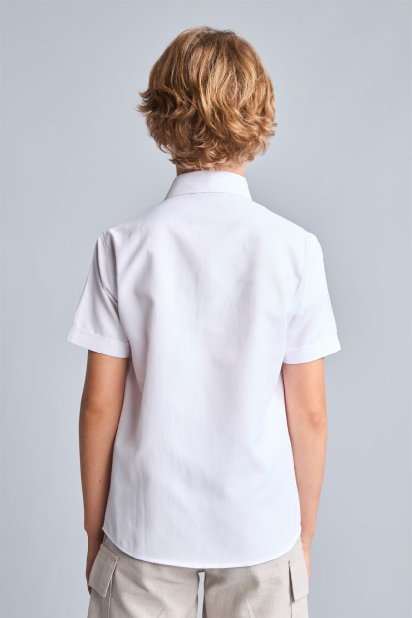Young Boys - Teen Boys White Regular Fit Short Sleeve Shirt