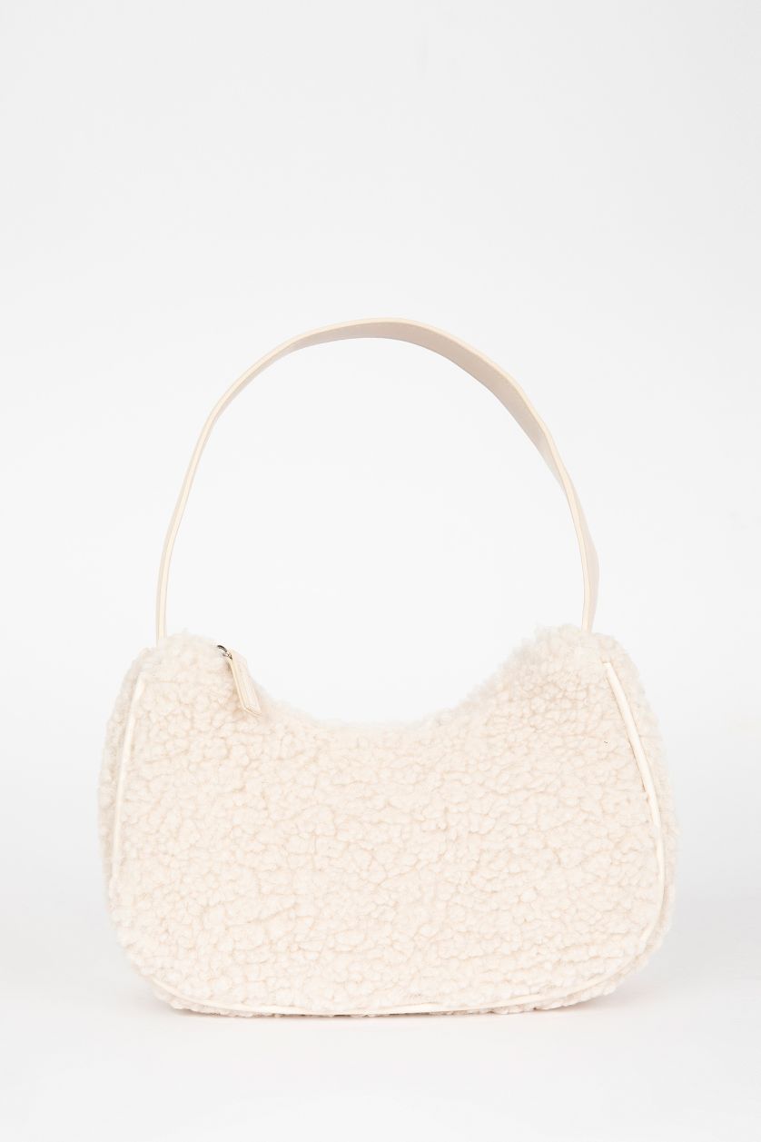 Kadın Bej Kadın El Pelüş Çantası