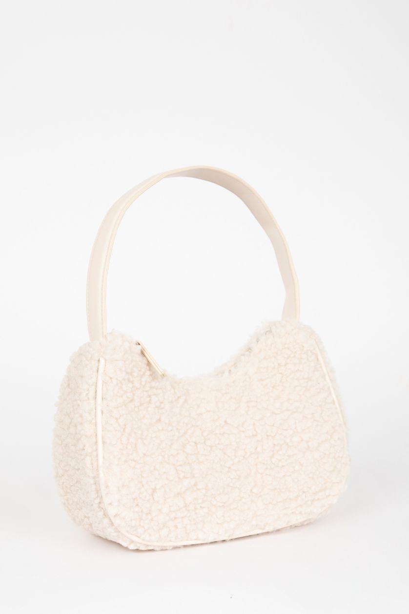 Kadın Bej Kadın El Pelüş Çantası