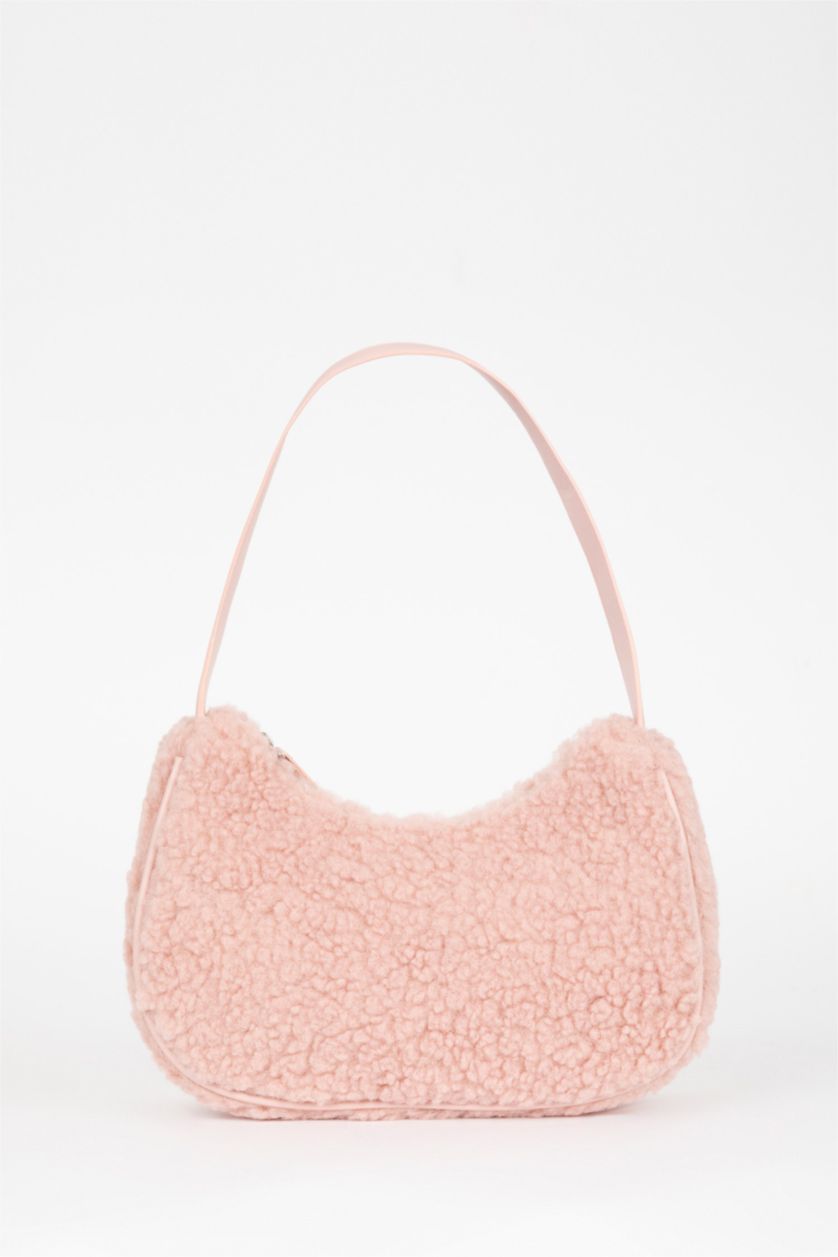Kadın Açık Pembe Kadın Pelüş El Çantası