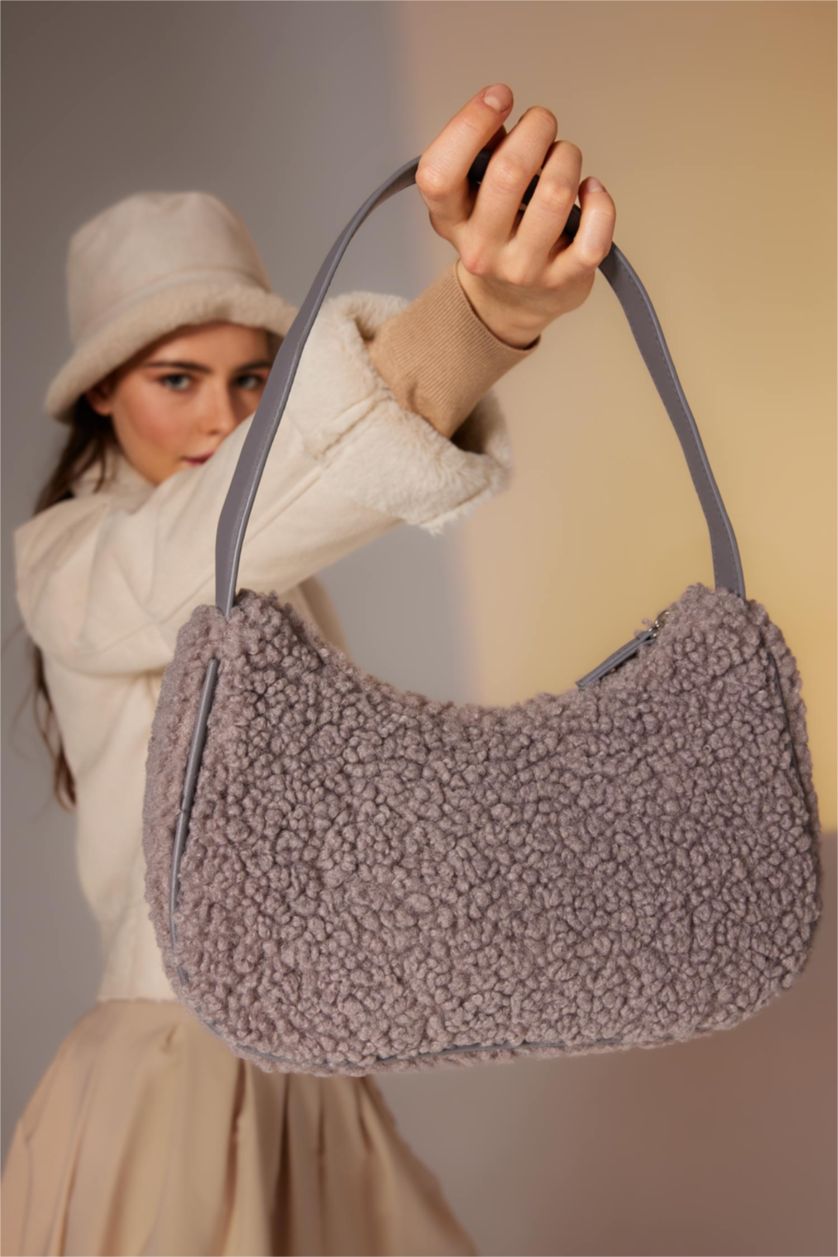 FEMME Rose Sac à Main Peluche pour Femme