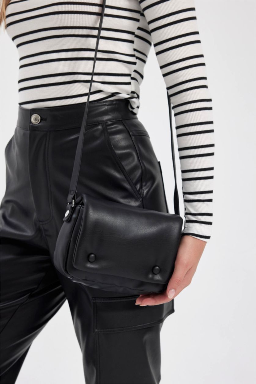 FEMME Noir Sac Bandoulière Cuir Synthétique Pour Femme