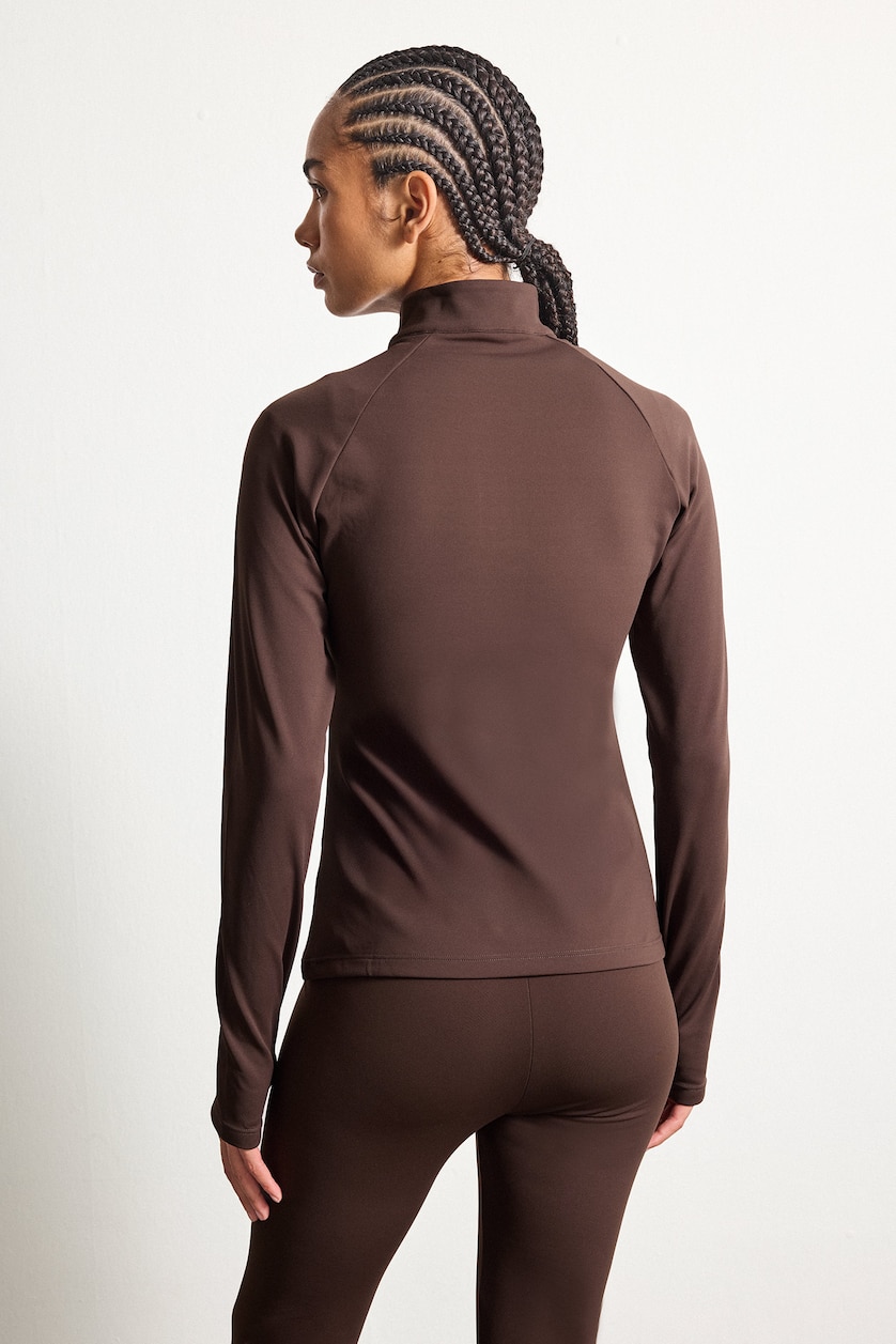 WOMAN Brown Standard Fit Long Sleeve T-Shirt