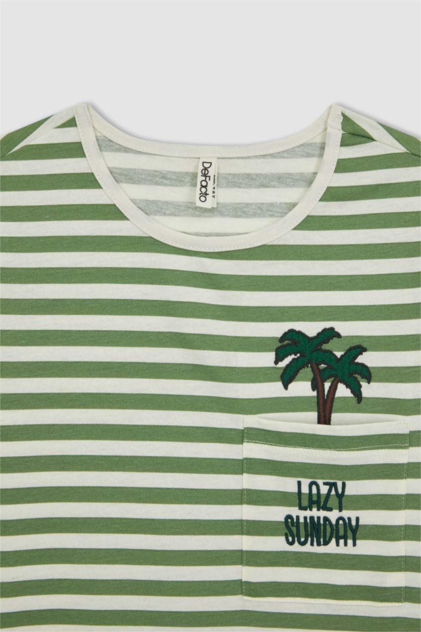 GIRLS & TEENS Sand Regular Fit Short Sleeve Dress