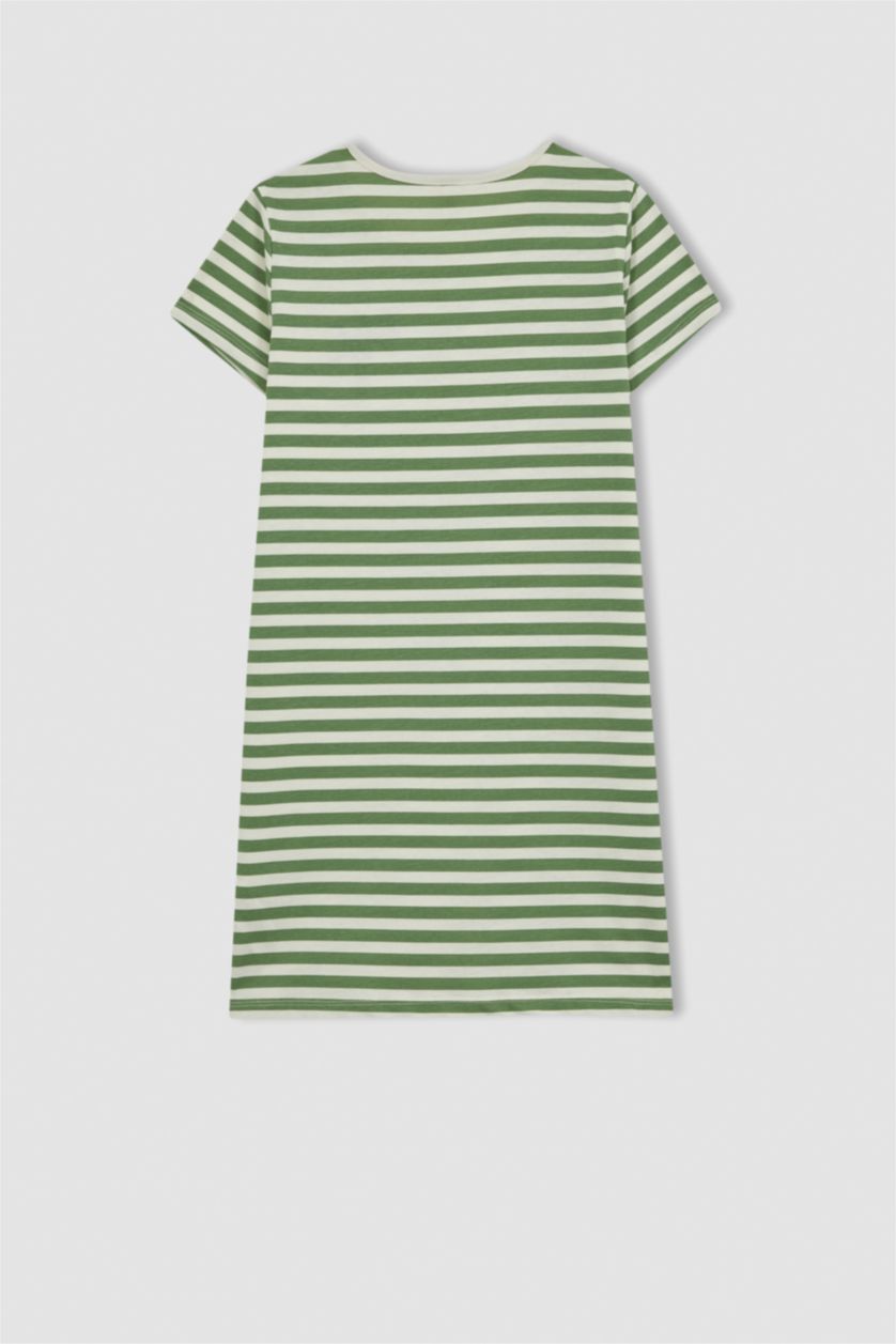 GIRLS & TEENS Sand Regular Fit Short Sleeve Dress