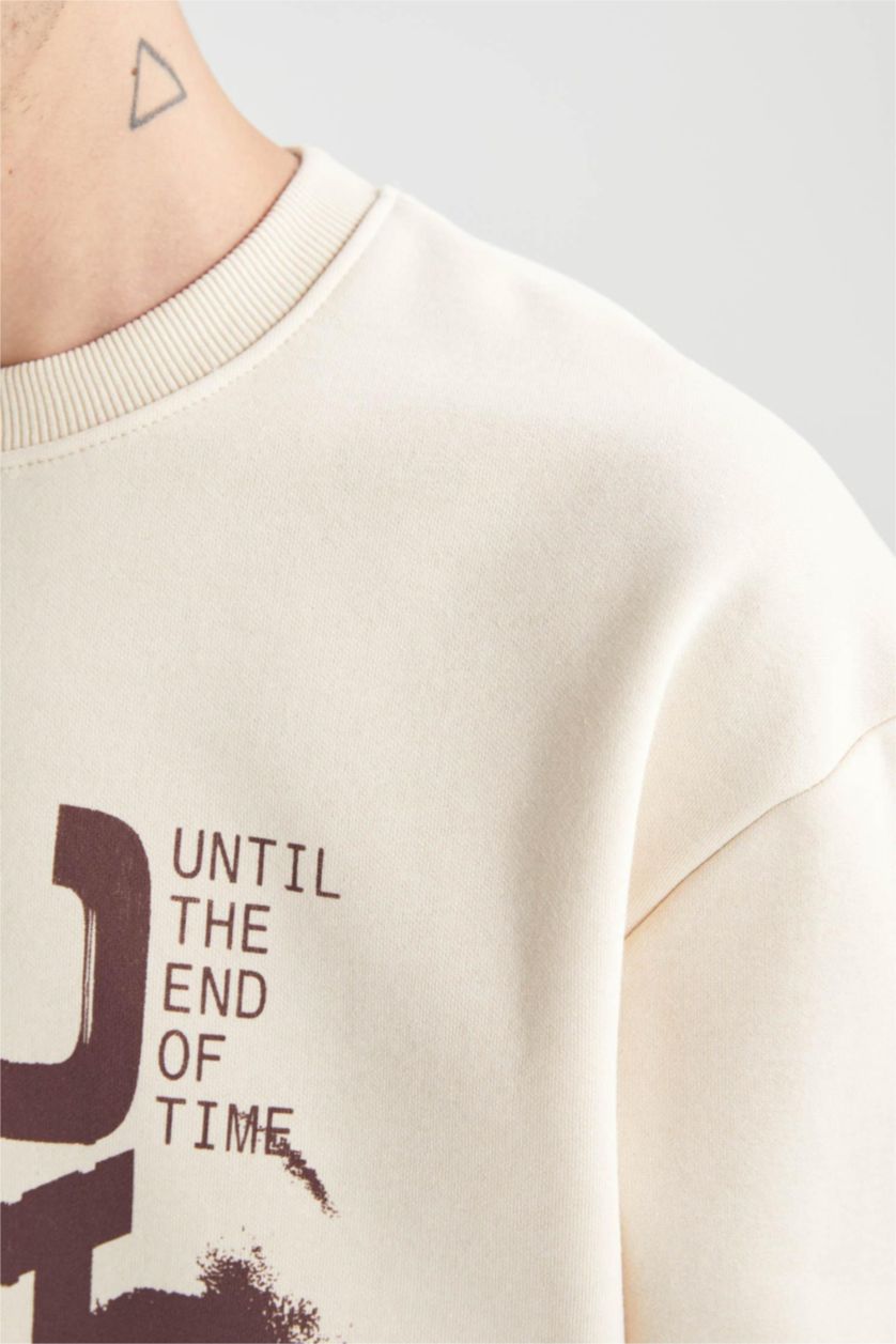 Мужская Песочный Свитшот Tupac Shakur с круглым вырезом