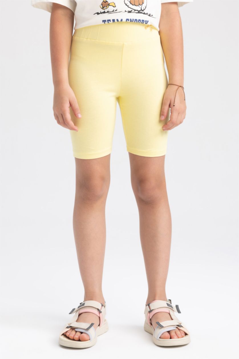 GIRLS & TEENS Yellow Girl Biker 2-Pack Tights