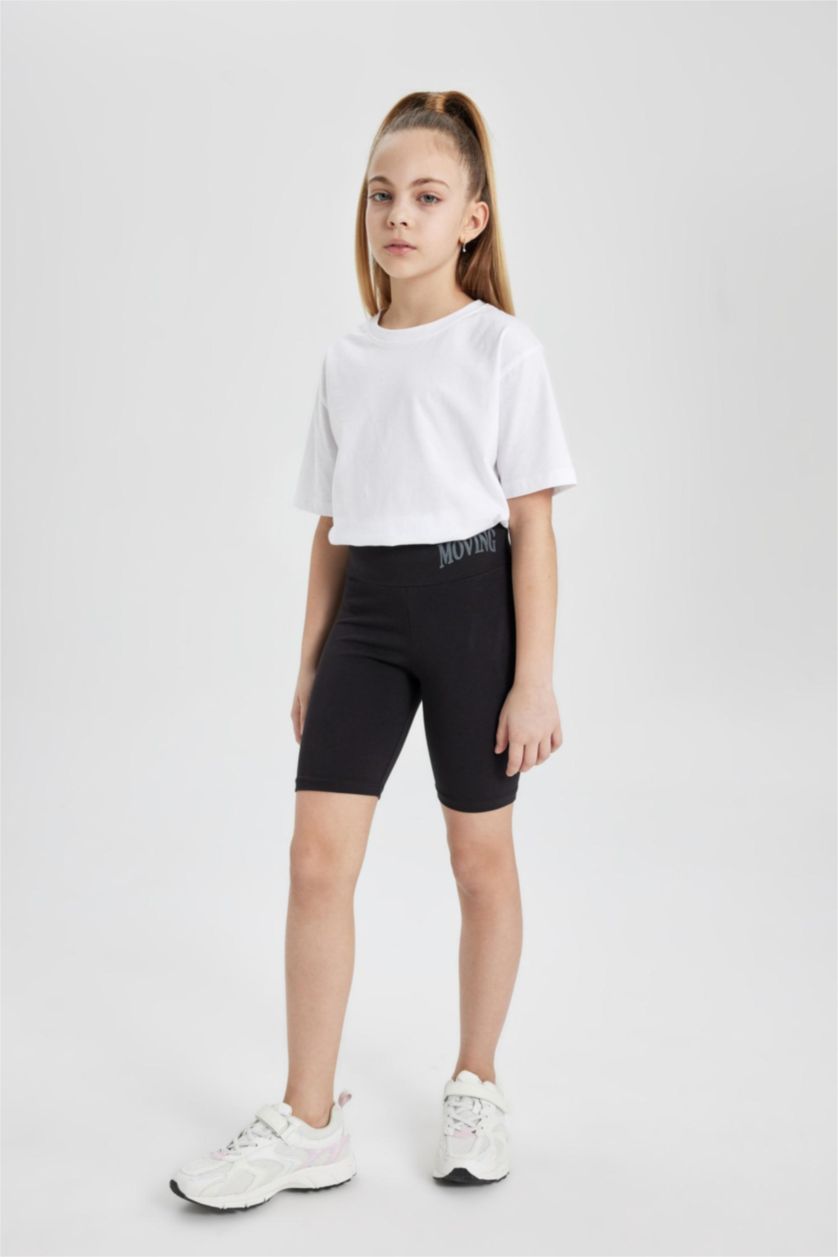 GIRLS & TEENS Black Girl Biker Leggings