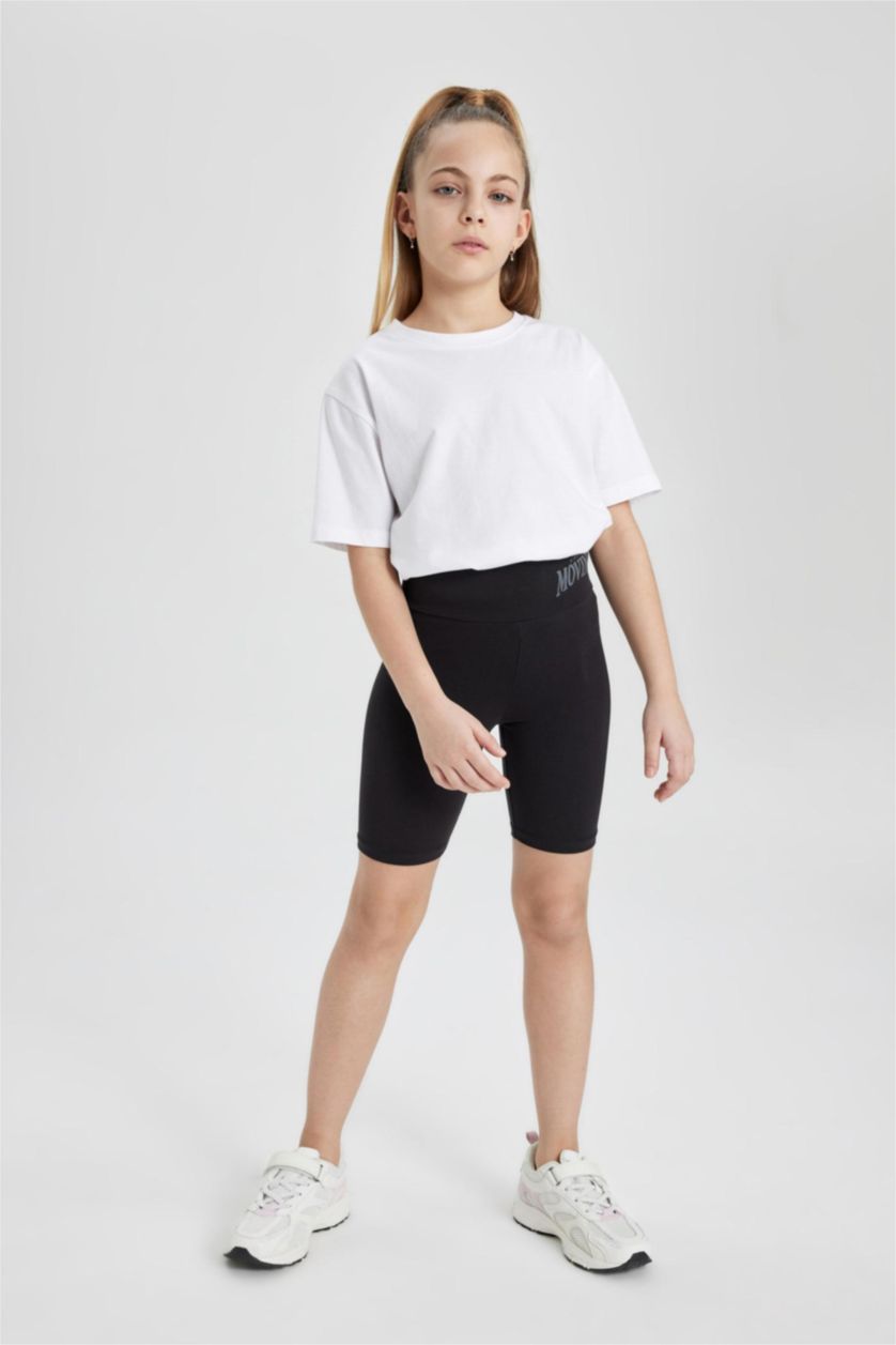 GIRLS & TEENS Black Girl Biker Leggings