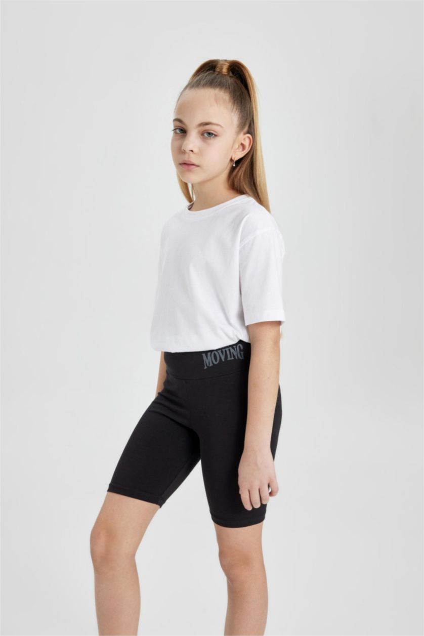 GIRLS & TEENS Black Girl Biker Leggings