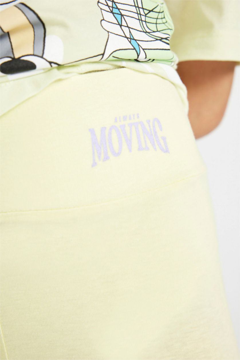 Girls & Teens Light Green Girl Biker Leggings