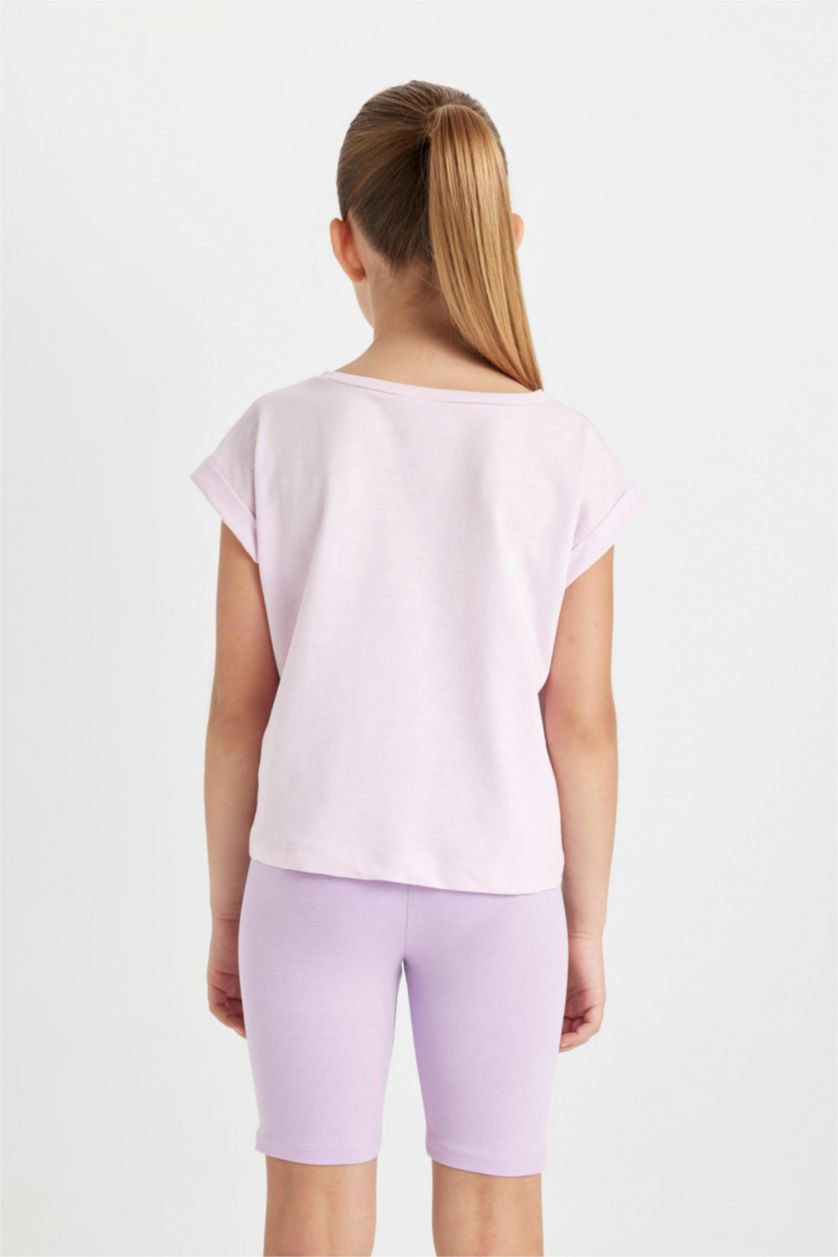 Girls & Teens Lilac Girl Biker Biker Leggings