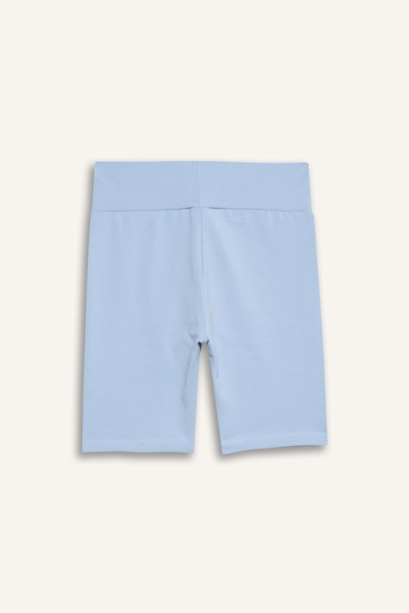 Girls & Teens Light Blue Girl Printed Biker Leggings