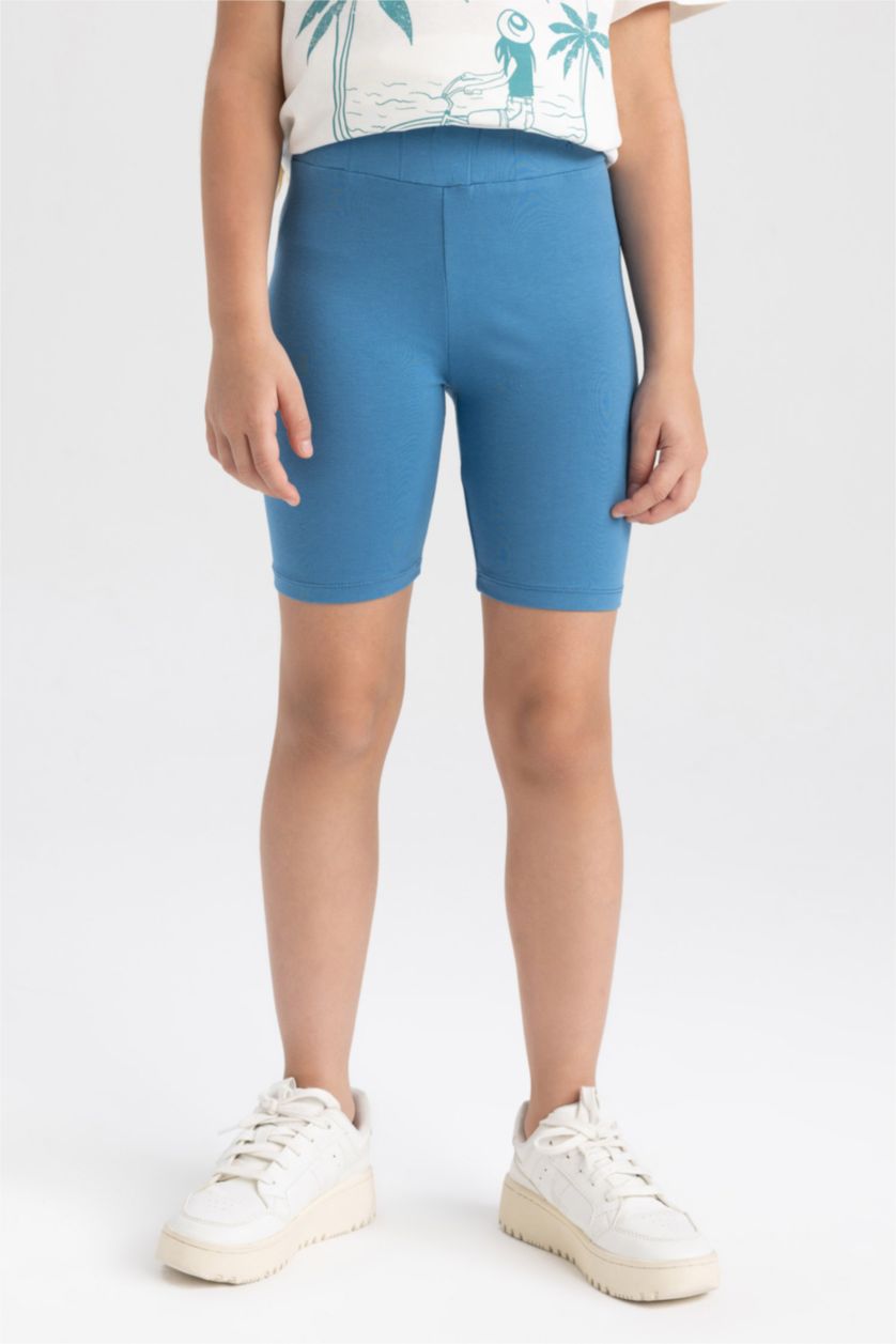 GIRLS & TEENS Dark Blue Girl's Biker 2-Pack Leggings