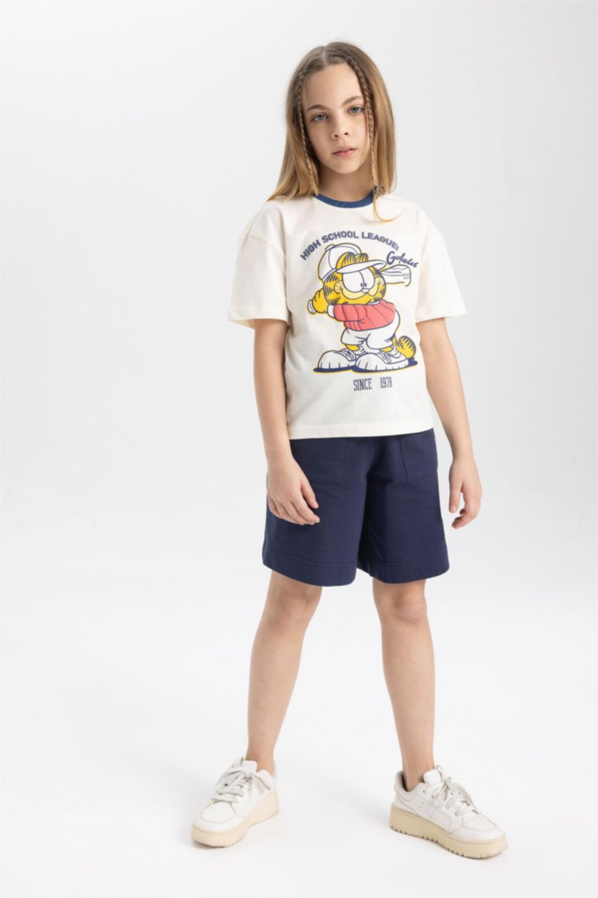 FILLES Marin Short Tissu Sweat Fin pour Fille