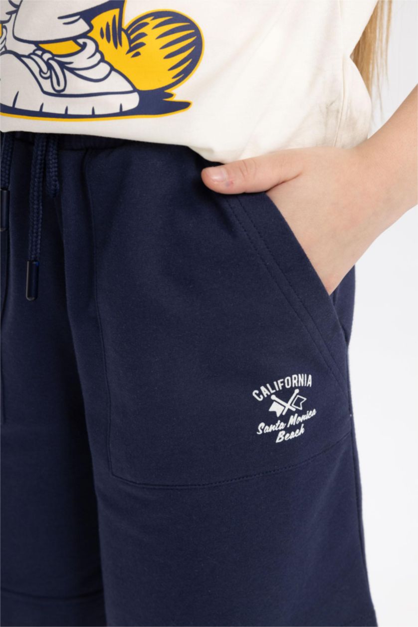 FILLES Marin Short Tissu Sweat Fin pour Fille