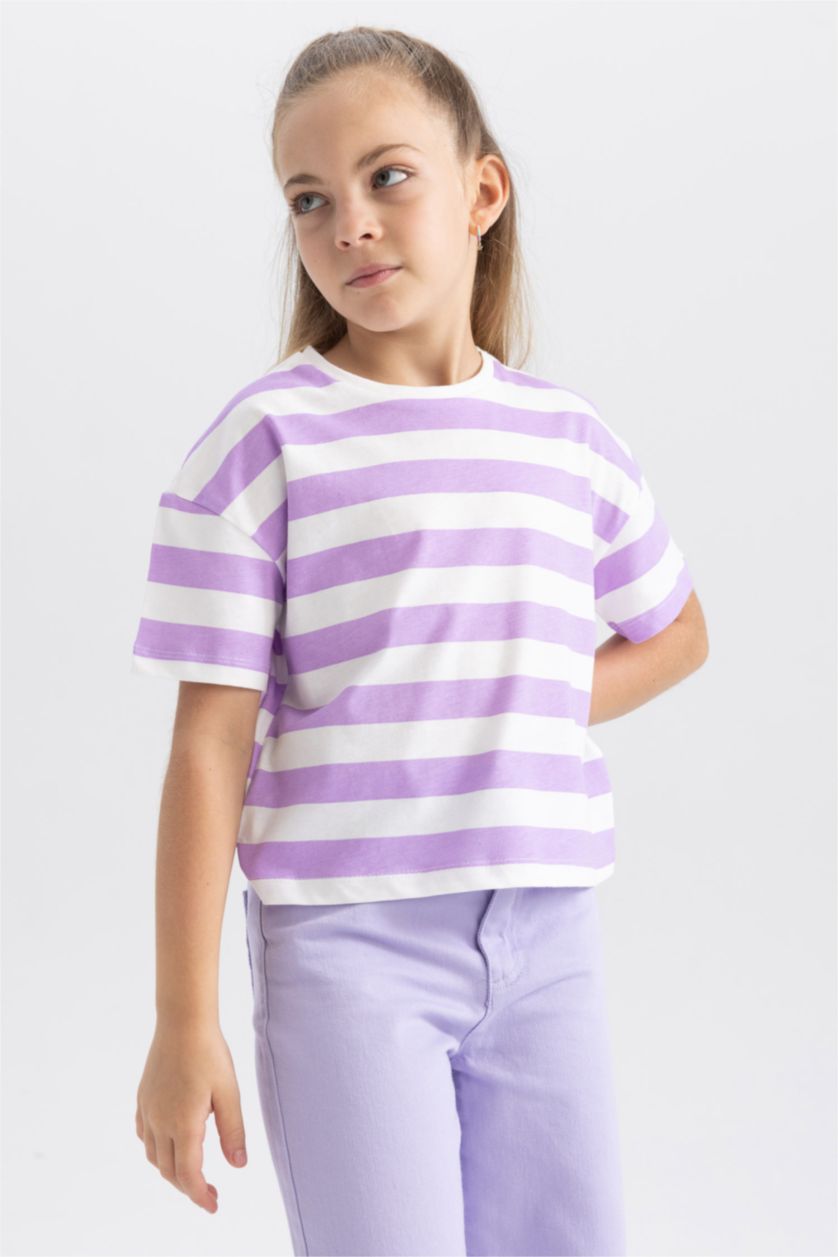 GIRLS & TEENS Lilac Crop Short Sleeve T-Shirt