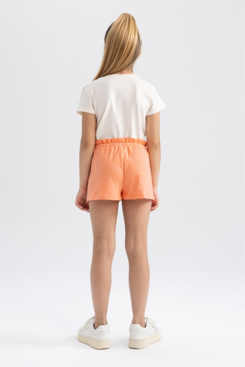 GIRLS & TEENS Salmon Paperbag Fit Shorts