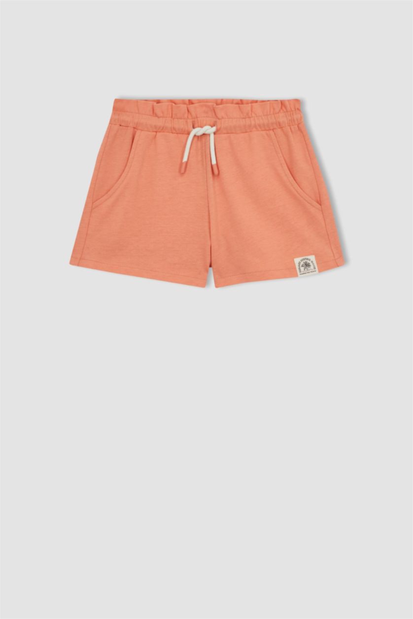 GIRLS & TEENS Salmon Paperbag Fit Shorts