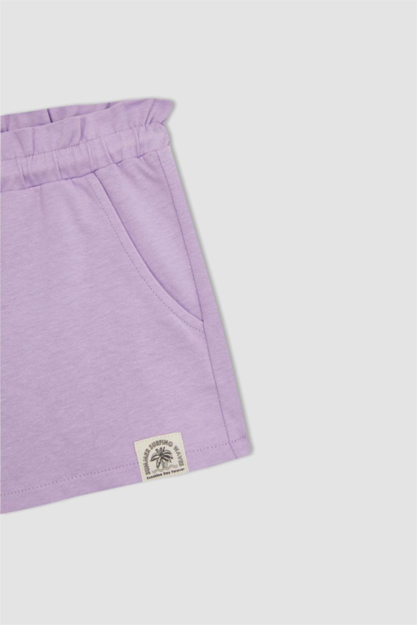 Girls & Teens Lilac Paperbag Fit Shorts