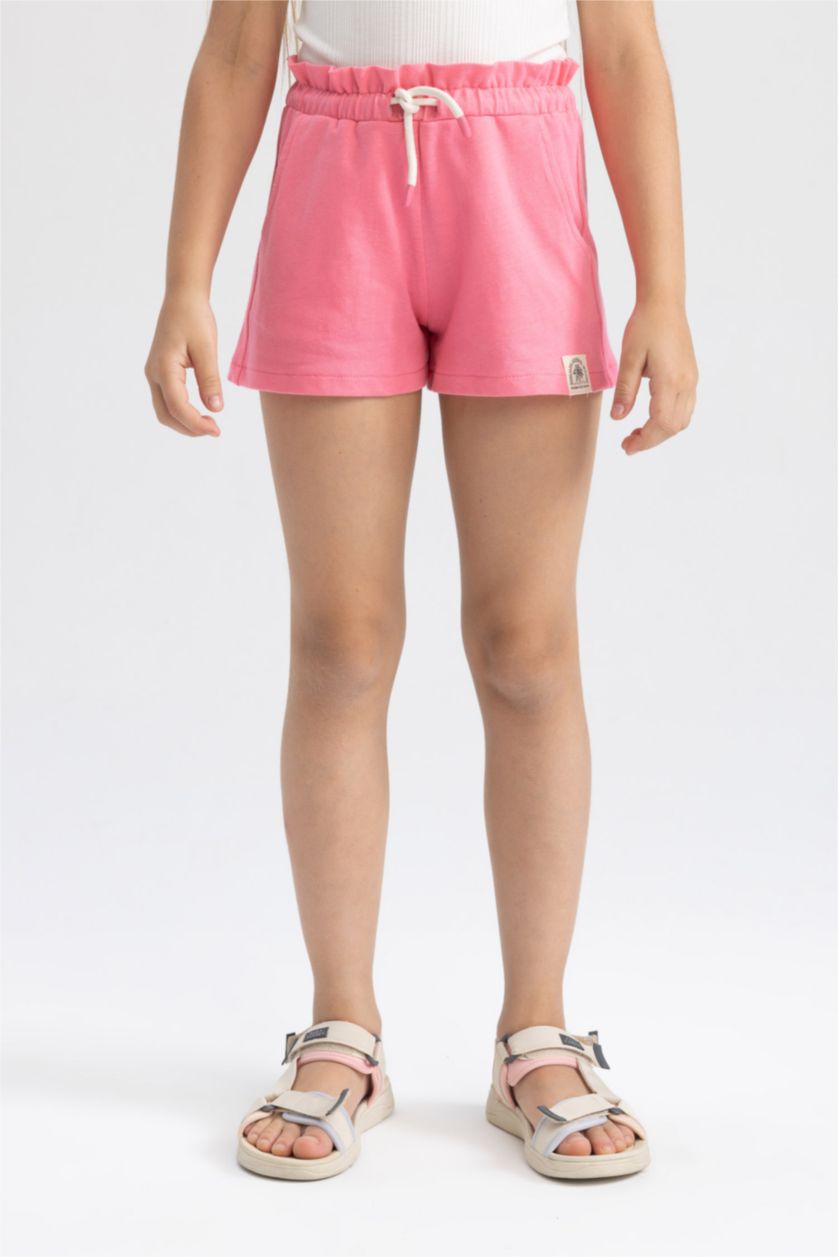 Girls & Teens Pink Paperbag Fit Shorts