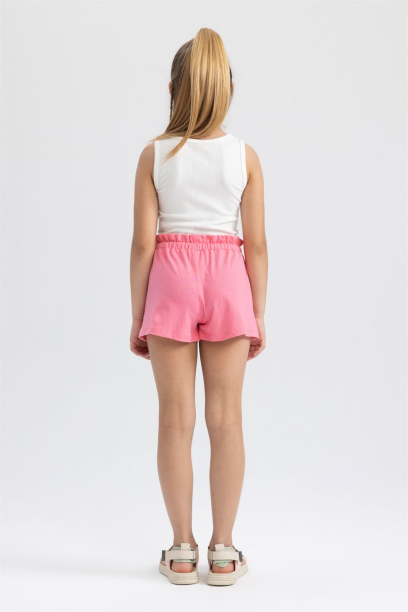 Girls & Teens Pink Paperbag Fit Shorts