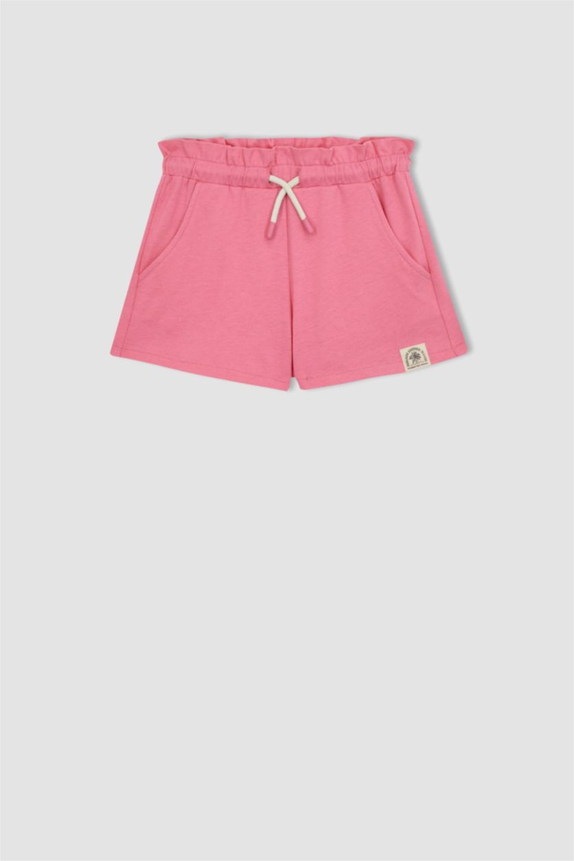 Girls & Teens Pink Paperbag Fit Shorts