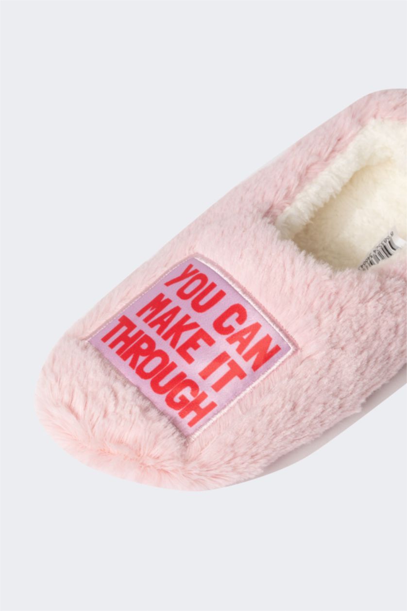 GIRLS & TEENS Pink Girl Flat Sole Slip On House Slippers