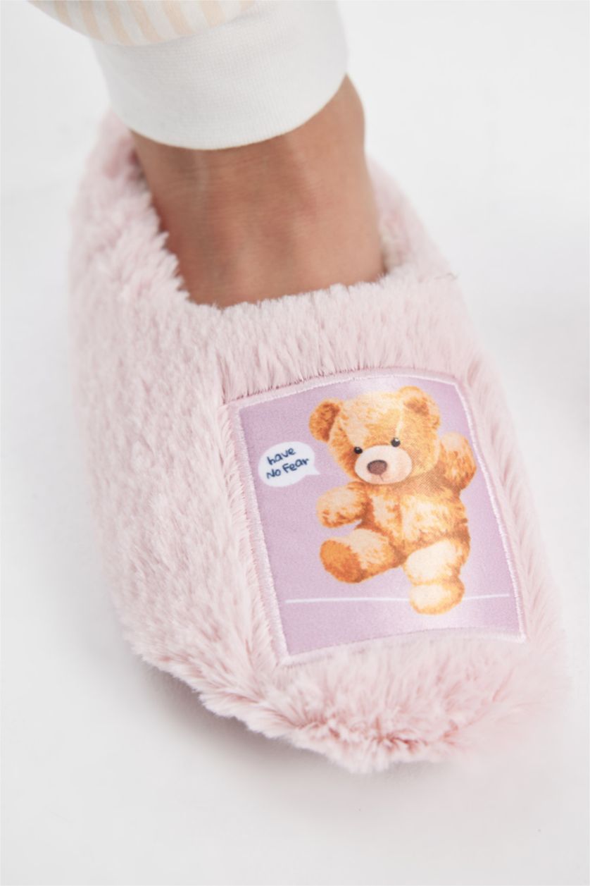 GIRLS & TEENS Pink Girl Flat Sole Slip On House Slippers