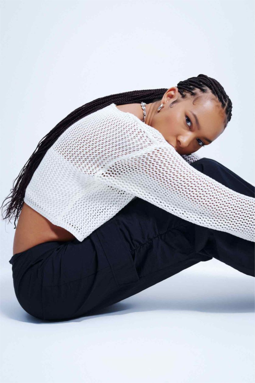 Женская Бежевый Свитер стандартного кроя