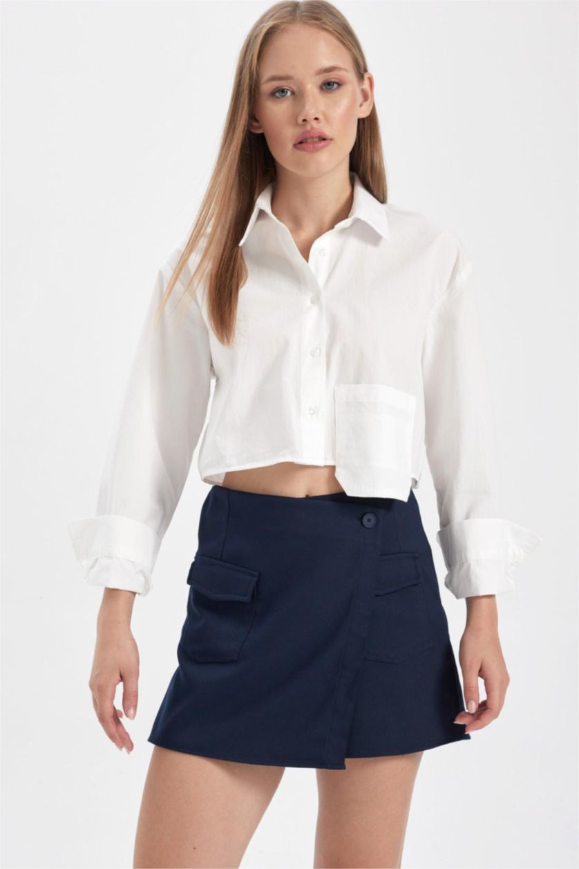 Женская Кремовый Рубашка стандартного кроя из 100% хлопка, Coool