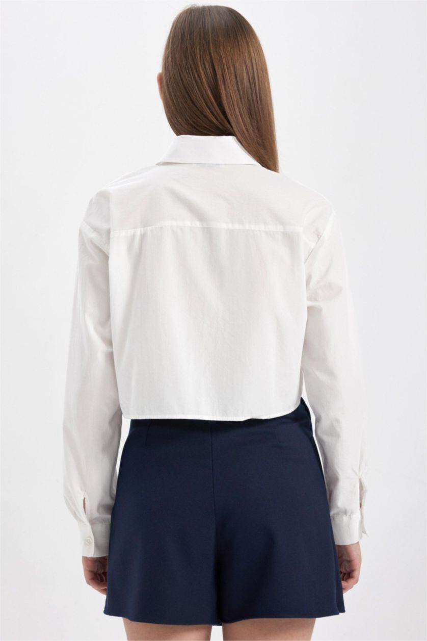 Женская Кремовый Рубашка стандартного кроя из 100% хлопка, Coool