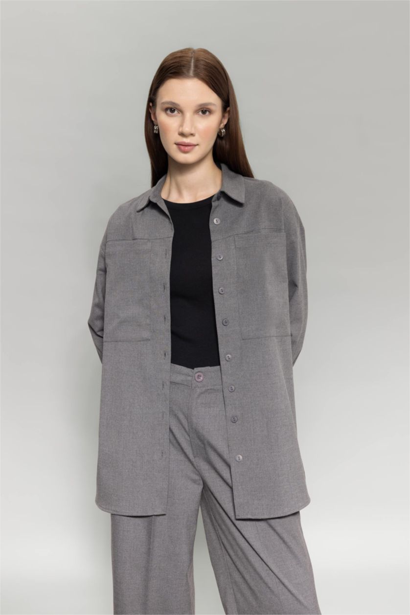 WOMAN Anthracite Relax Fit Long Sleeve Tunic