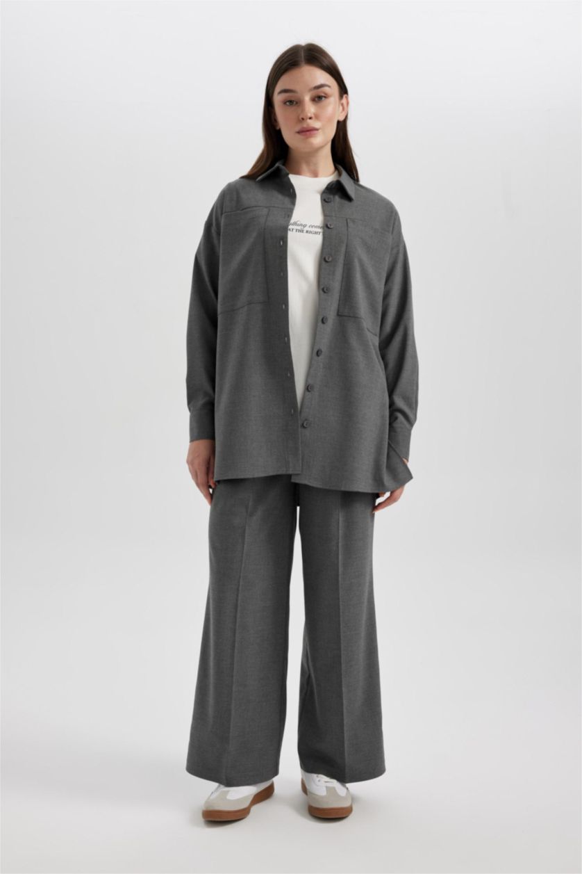 WOMAN Anthracite Relax Fit Long Sleeve Tunic