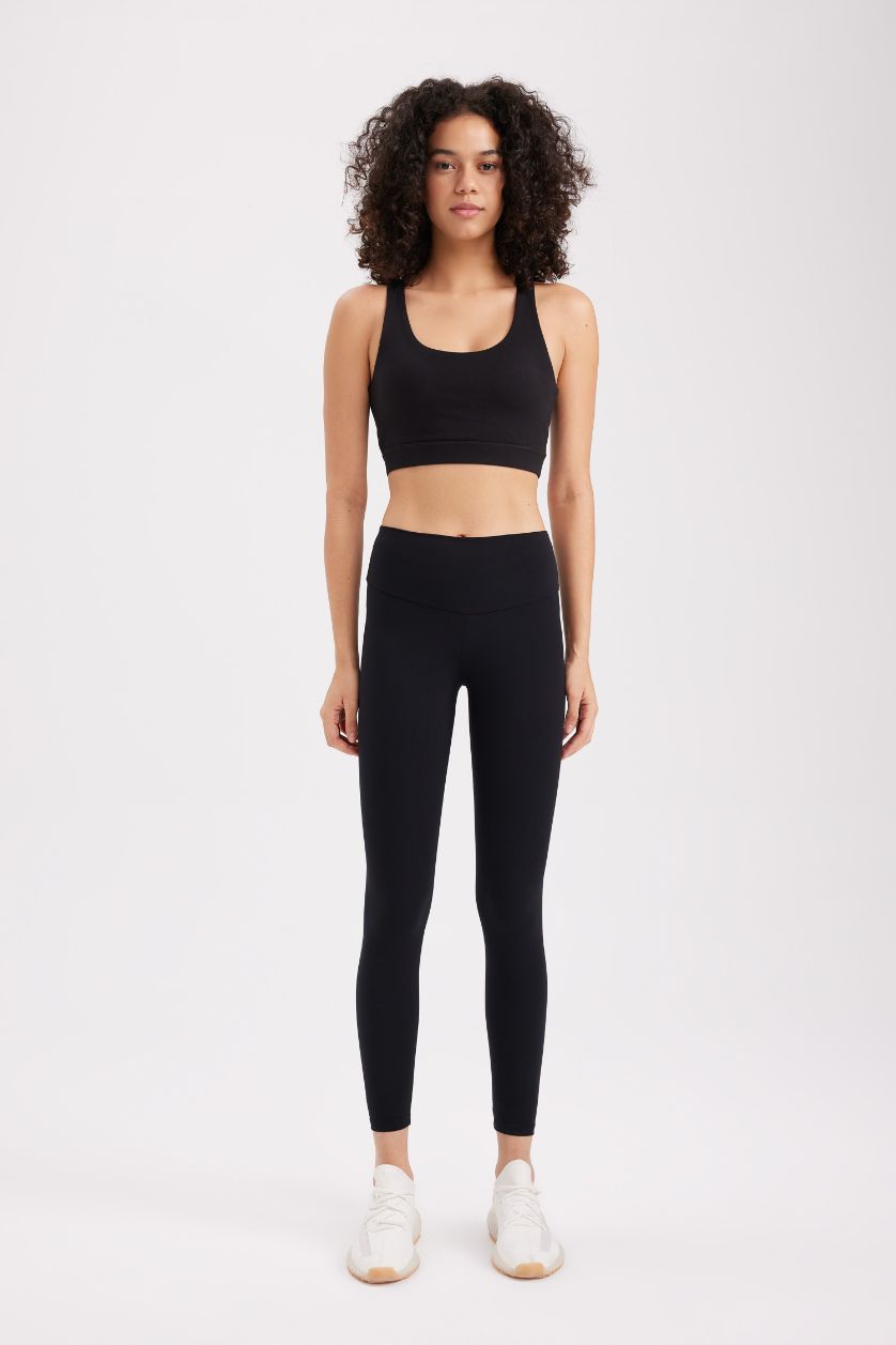 WOMAN Black DeFactoFit Waist Wrapping Premium Leggings